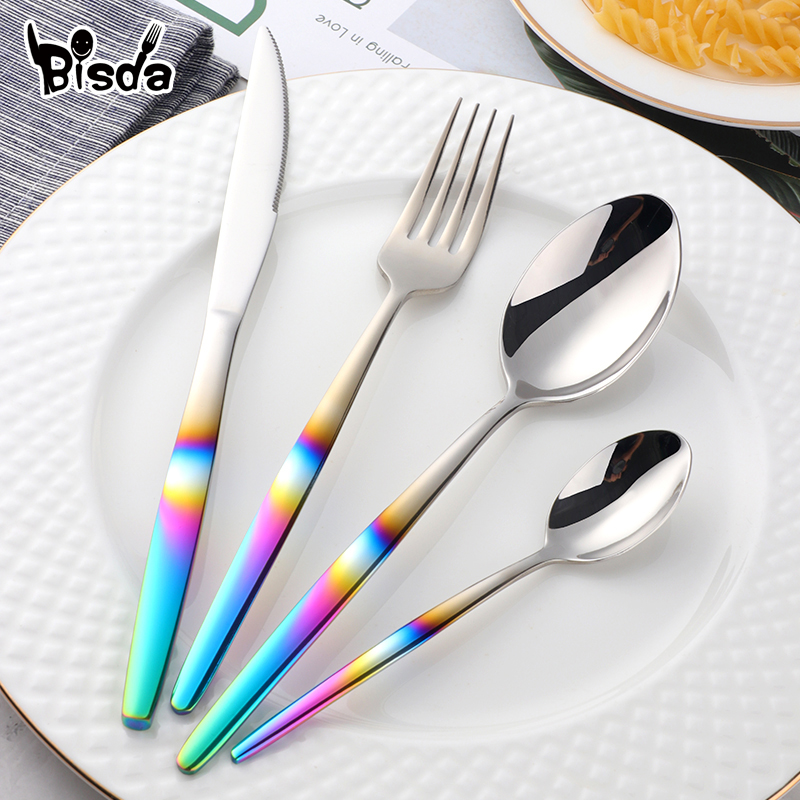 Gold Plated Cutlery - Regenbogen Besteck Set Gold Besteck Sets