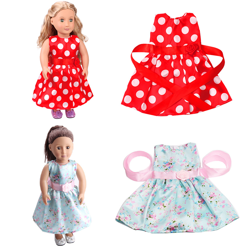Luxury Lifestyle Girl - 18 Zoll Puppenkleid mit Rosengürtel, Luxuriöses