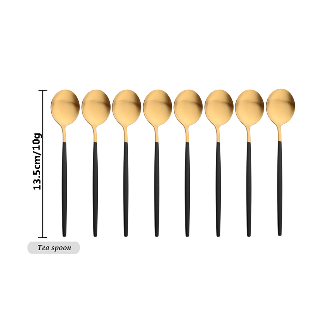 Drmfiy Schwarzer Griff Gold Ka – Gold Plated Cutlery Bewertung und Preis