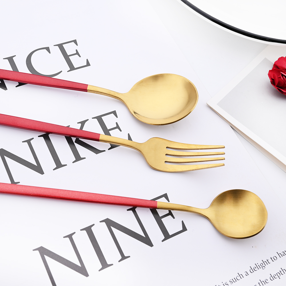 Drmfiy Schwarzer Griff Gold Ka – Gold Plated Cutlery Bewertung und Preis