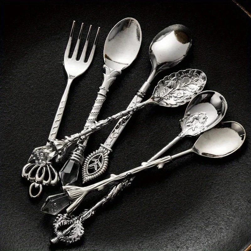 6 stücke Vintage Löffel Gabel  – Gold Plated Cutlery Bewertung und Preis