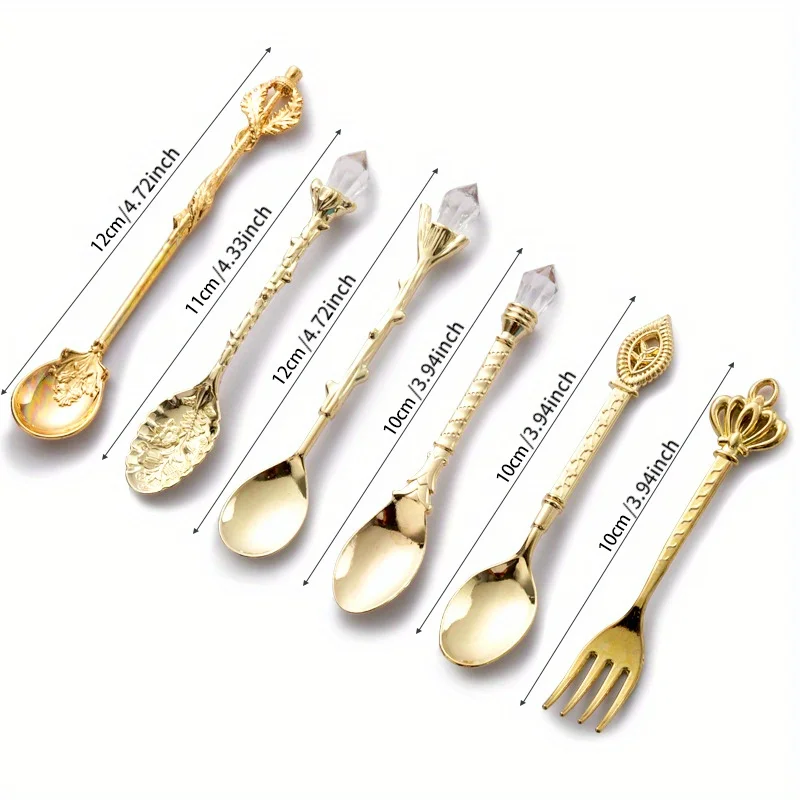 6 stücke Vintage Löffel Gabel  – Gold Plated Cutlery Bewertung und Preis