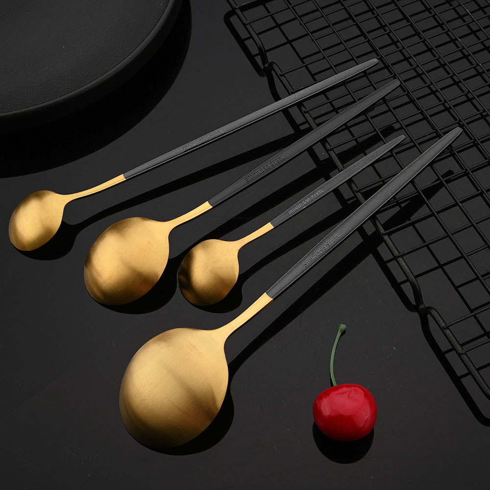 Geschirr Edelstahl Schwarz gol – Gold Plated Cutlery Bewertung und Preis