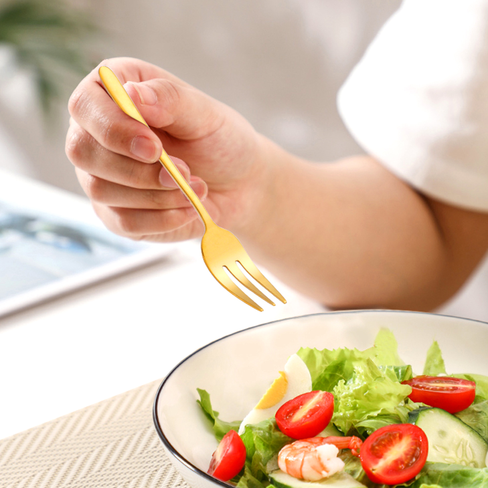 1/4/5/6Pcs Tee Gabeln Obst Gab – Gold Plated Cutlery Bewertung und Preis