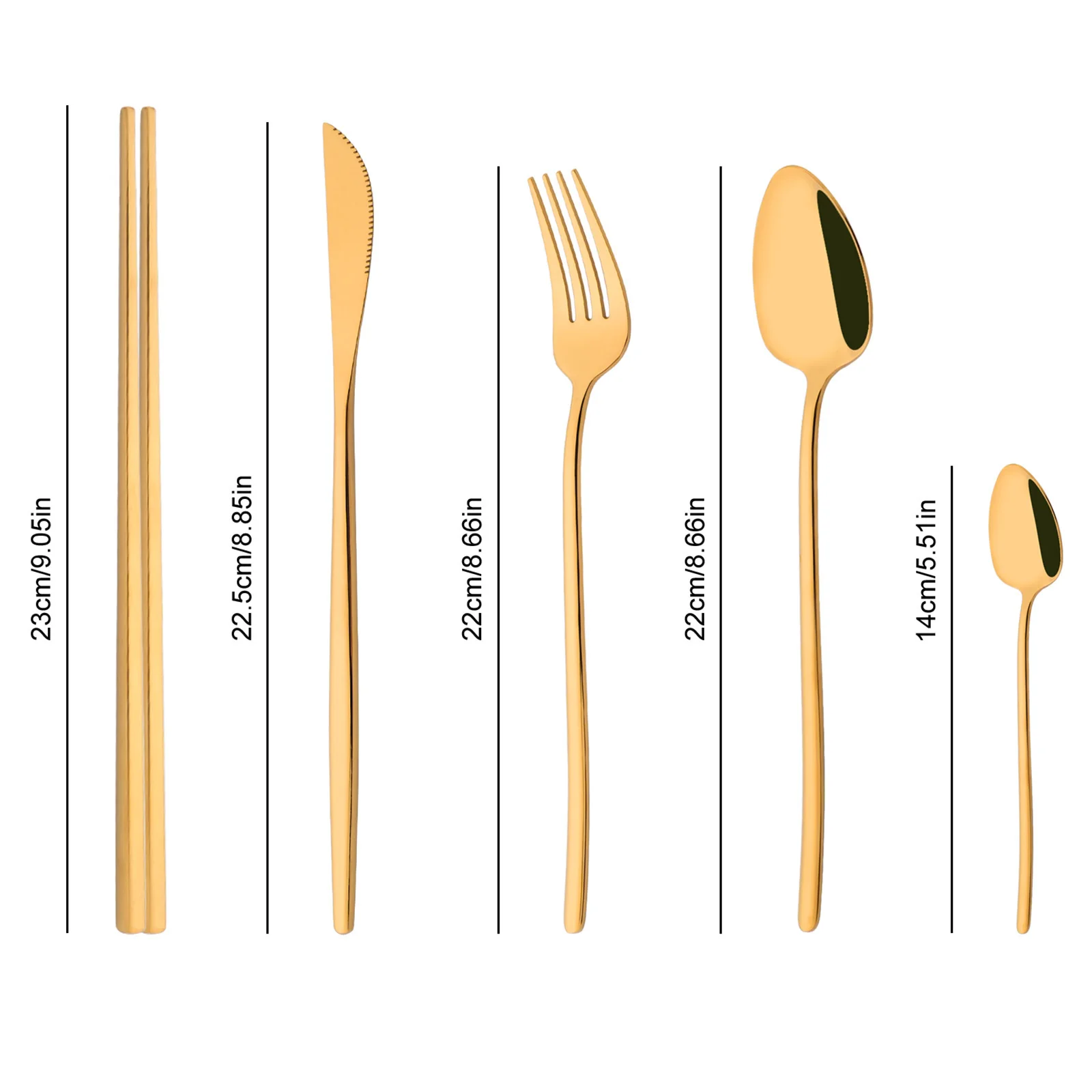 Koreanische 8Pcs Geschirr Set  – Gold Plated Cutlery Bewertung und Preis